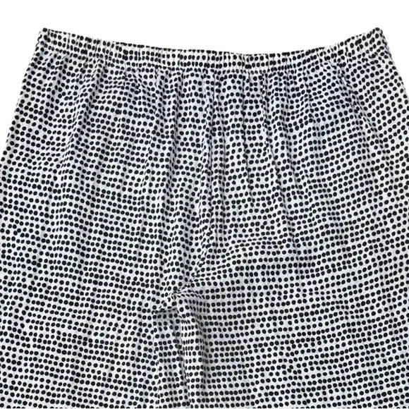 Habitat Black and White Polka Dot Wide Leg Cropped Pants Pull On EUC - Picture 6 of 9